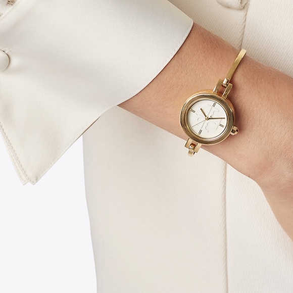 *SOLD!!!* TORY BURCH BANGLE WATCH GOLD BRACELET - Picture 3 of 8